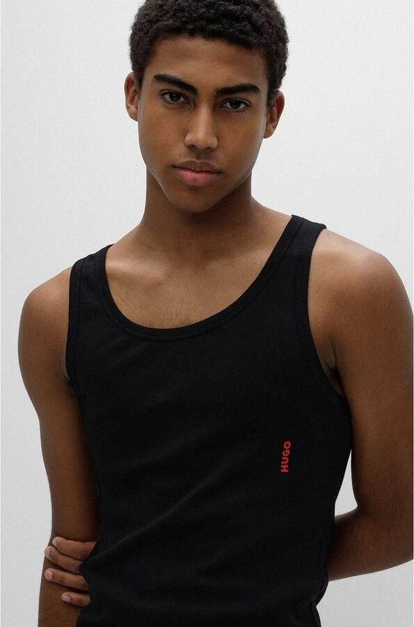 HUGO underwear Tanktop Twin Pack met merketiket in contrastkleur (set 2-delig)