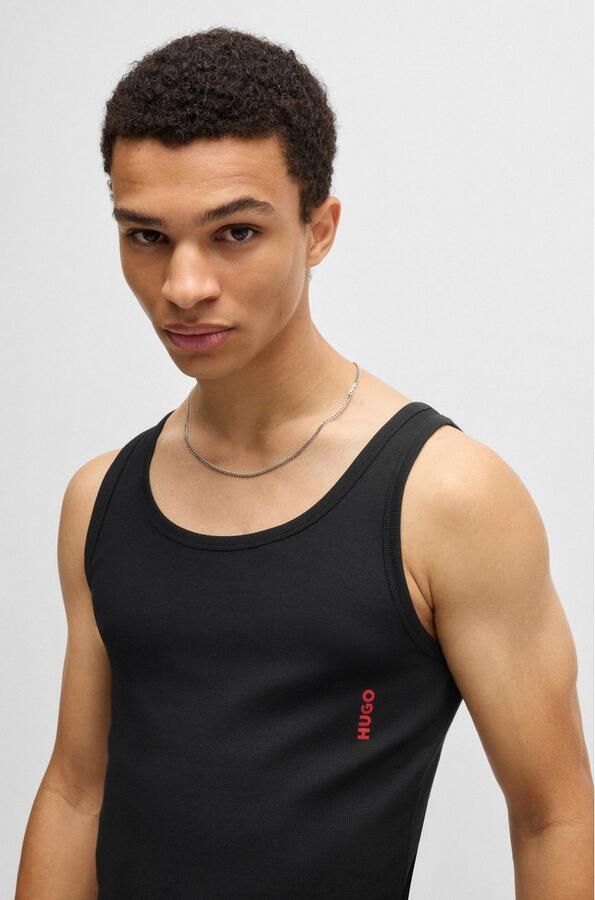 HUGO underwear Tanktop Twin Pack met merketiket in contrastkleur (set 2-delig) - Foto 3