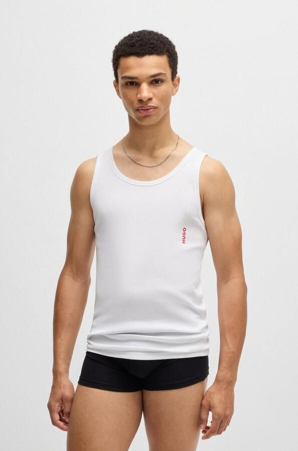 HUGO underwear Tanktop Twin Pack met merketiket in contrastkleur (set 2-delig) - Foto 4
