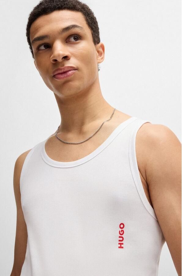 HUGO underwear Tanktop Twin Pack met merketiket in contrastkleur (set 2-delig) - Foto 2