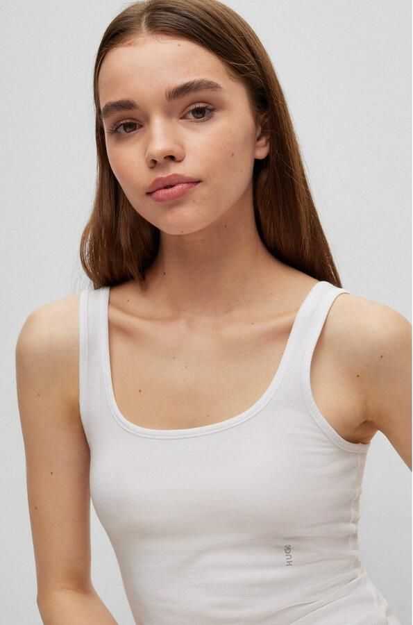 HUGO underwear Tanktop TWIN VEST met verticale logoprint (Set van 2) - Foto 3