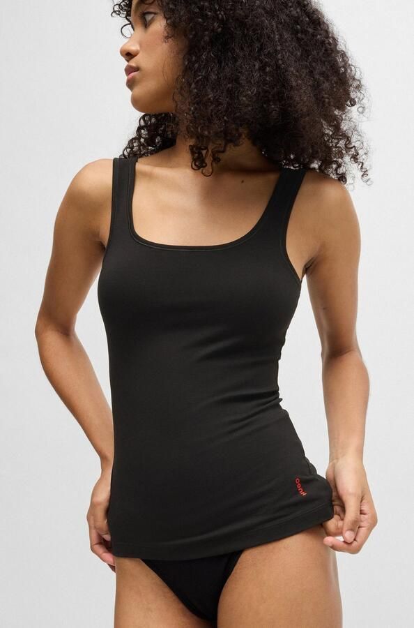 HUGO underwear Tanktop TWIN VEST met verticale logoprint (Set van 2) - Foto 6