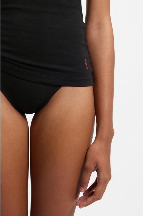 HUGO underwear Tanktop TWIN VEST met verticale logoprint (Set van 2) - Foto 4