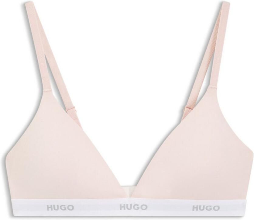 HUGO underwear Triangel-bh Van stretch-katoen met logo-onderborstband - Foto 2