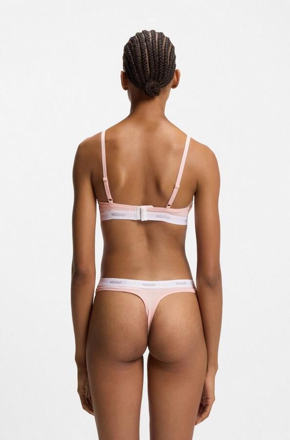 HUGO underwear Triangel-bh Van stretch-katoen met logo-onderborstband - Foto 5