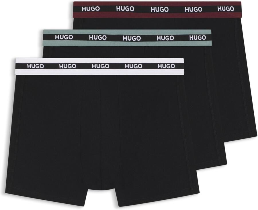 HUGO underwear Trunk BOXERBR TRIPL PLANET contrastkleurige tailleband met logo - Foto 6