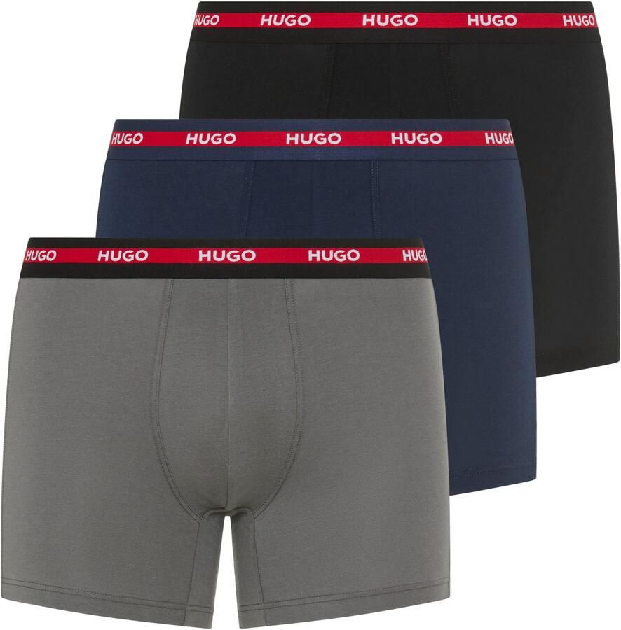 HUGO underwear Trunk BOXERBR TRIPL PLANET contrastkleurige tailleband met logo - Foto 8