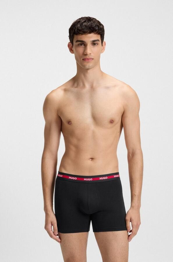 HUGO underwear Trunk BOXERBR TRIPL PLANET contrastkleurige tailleband met logo - Foto 5