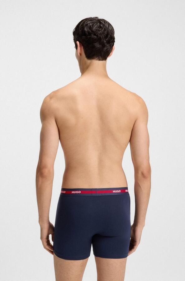 HUGO underwear Trunk BOXERBR TRIPL PLANET contrastkleurige tailleband met logo - Foto 7