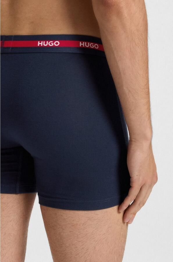 HUGO underwear Trunk BOXERBR TRIPL PLANET contrastkleurige tailleband met logo - Foto 4