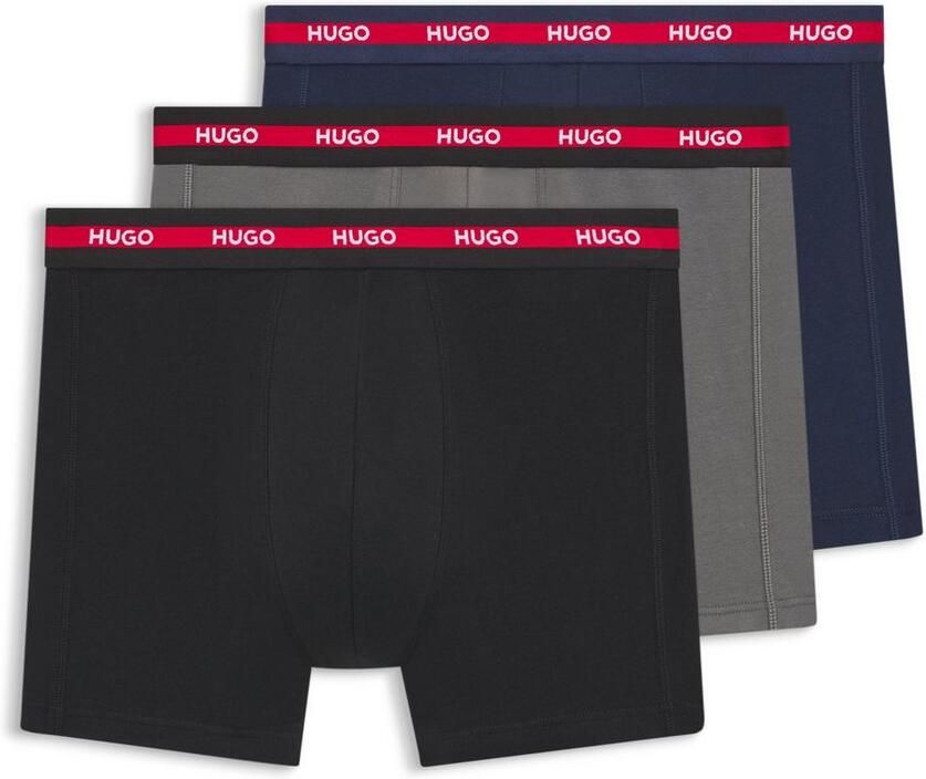HUGO underwear Trunk BOXERBR TRIPL PLANET contrastkleurige tailleband met logo - Foto 2