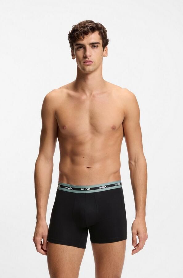 HUGO underwear Trunk BOXERBR TRIPL PLANET contrastkleurige tailleband met logo - Foto 4