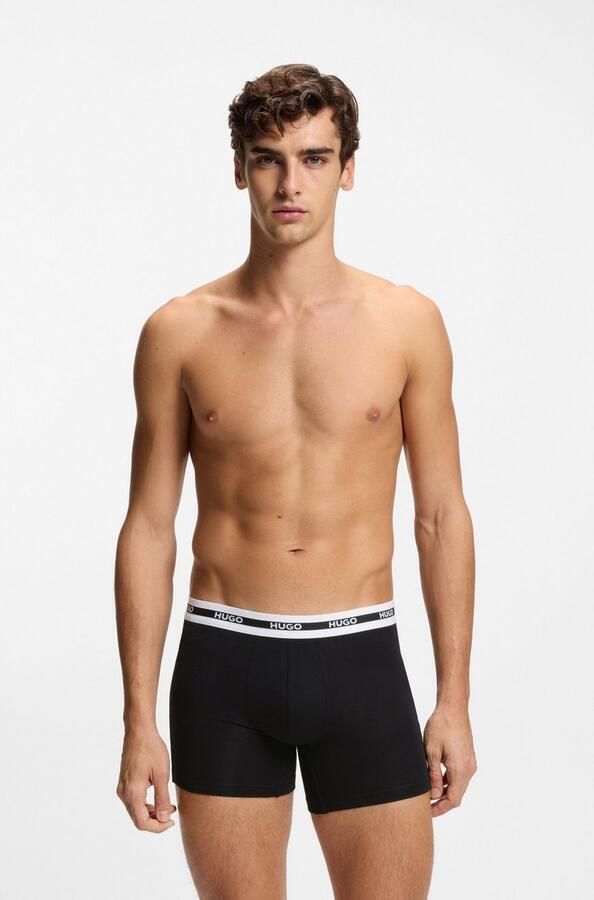 HUGO underwear Trunk BOXERBR TRIPL PLANET contrastkleurige tailleband met logo - Foto 5