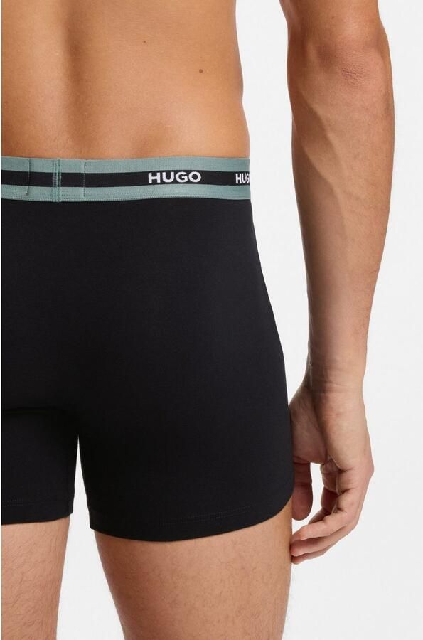 HUGO underwear Trunk BOXERBR TRIPL PLANET contrastkleurige tailleband met logo - Foto 2