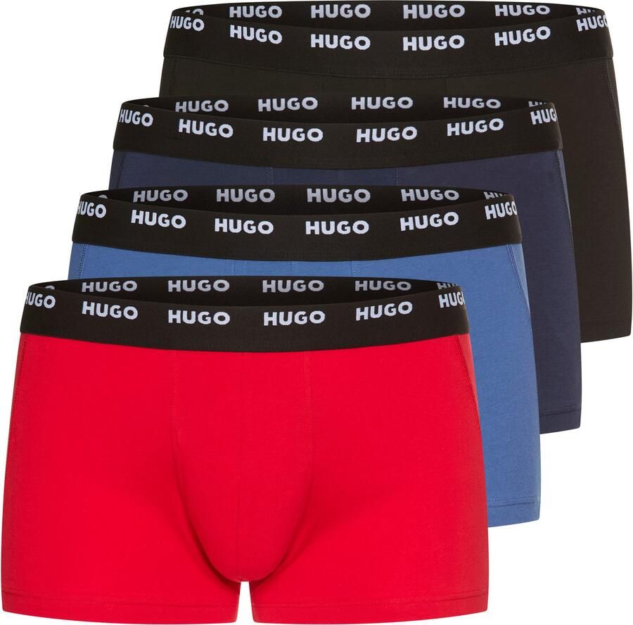 HUGO Boxershort van katoenmix met logostitching in een set van 5 stuks