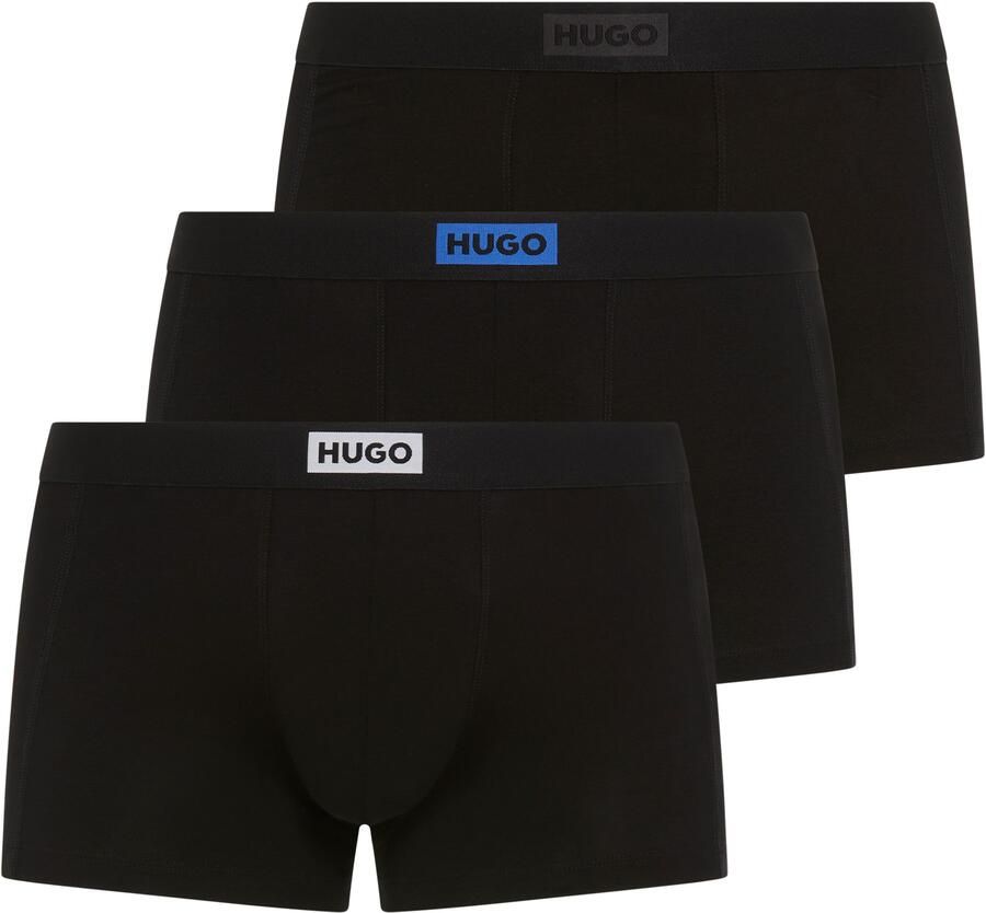 HUGO underwear Trunk met contrastkleurige band (set 3 stuks)