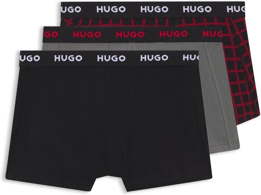 HUGO Slim fit boxershort van katoenmix in een set van 3 stuks - Foto 5