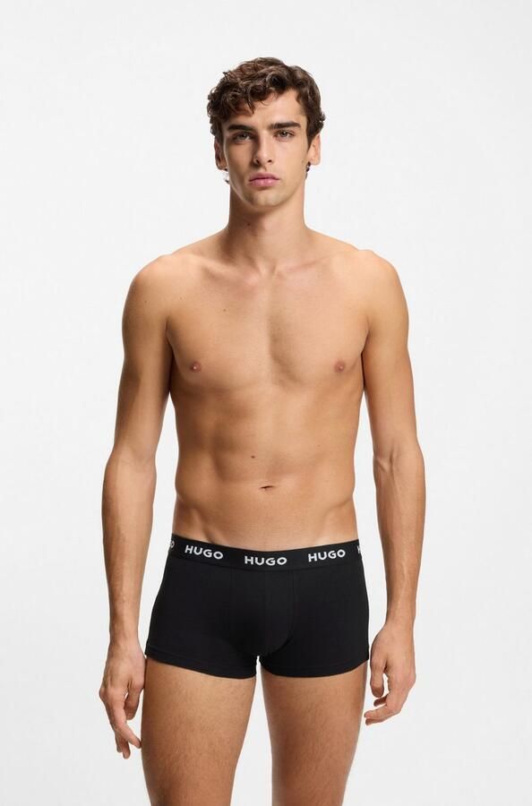 HUGO Slim fit boxershort van katoenmix in een set van 3 stuks - Foto 4