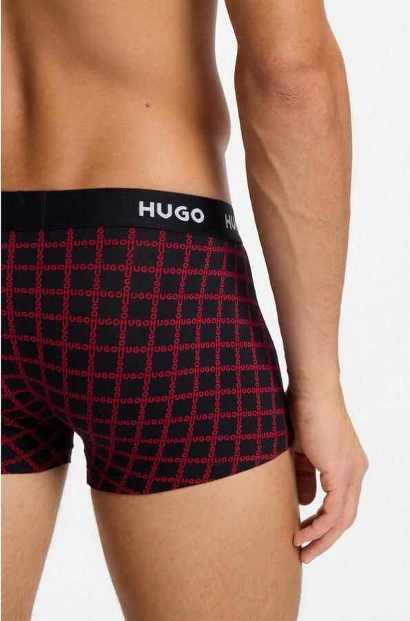 HUGO Slim fit boxershort van katoenmix in een set van 3 stuks - Foto 2