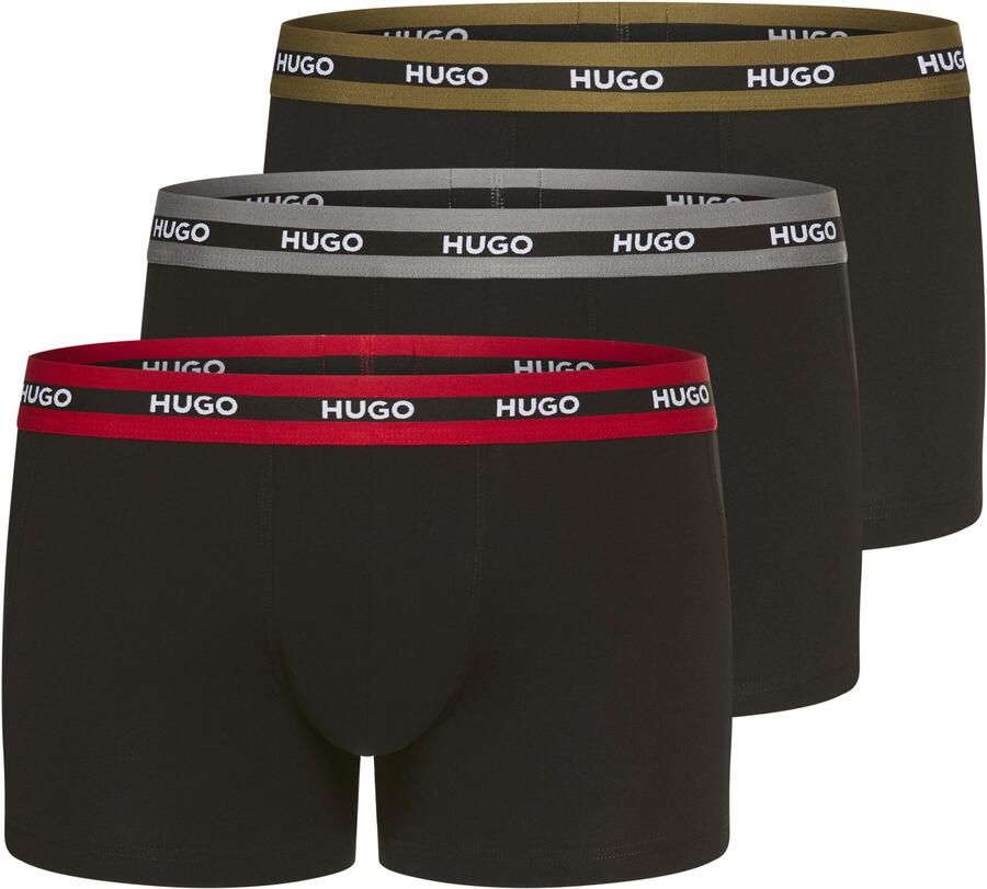 HUGO underwear Trunk Triplet met een logo-opschrift (set 3 stuks In driepack)