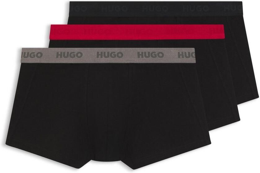HUGO underwear Trunk TRIPLET PACK met logo-opschrift op de band (set 3 stuks) - Foto 7