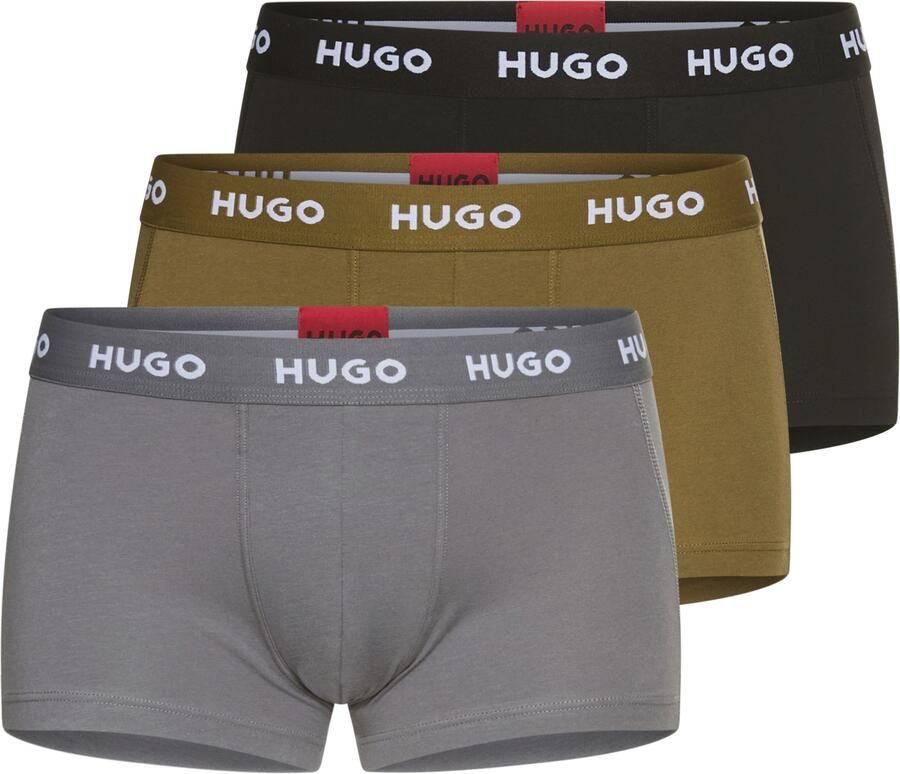 HUGO underwear Trunk TRIPLET PACK met logo-opschrift op de band (set 3 stuks)
