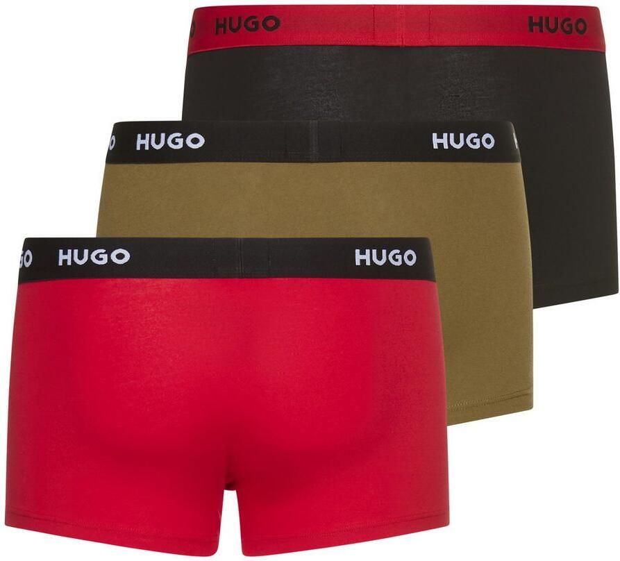 HUGO underwear Trunk TRIPLET PACK met logo-opschrift op de band (set 3 stuks)