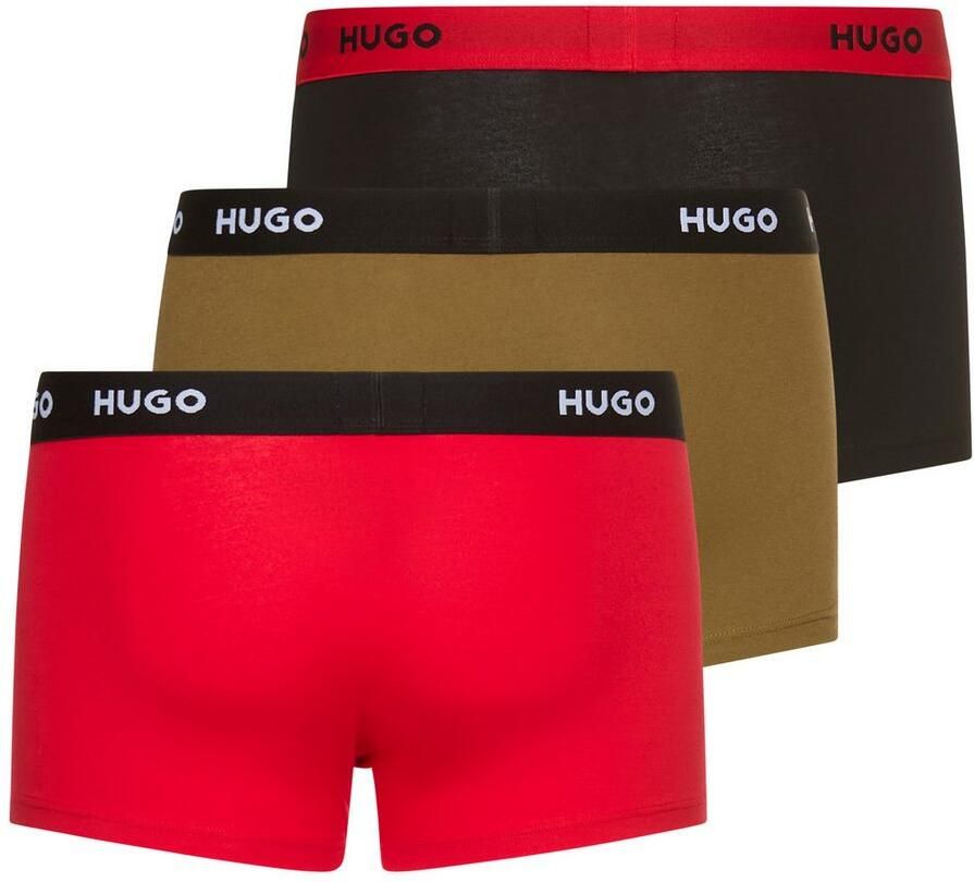 HUGO underwear Trunk TRIPLET PACK met logo-opschrift op de band (set 3 stuks)