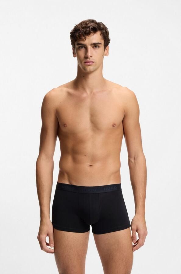 HUGO underwear Trunk TRIPLET PACK met logo-opschrift op de band (set 3 stuks) - Foto 4