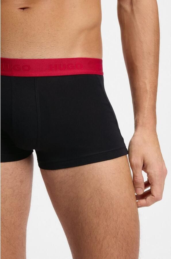 HUGO underwear Trunk TRIPLET PACK met logo-opschrift op de band (set 3 stuks) - Foto 3