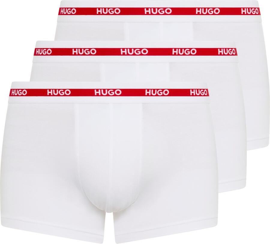 HUGO underwear Trunk TRIPLET PLANET Logo's op de elastische band gemiddelde bandhoogte (3 stuks) - Foto 5