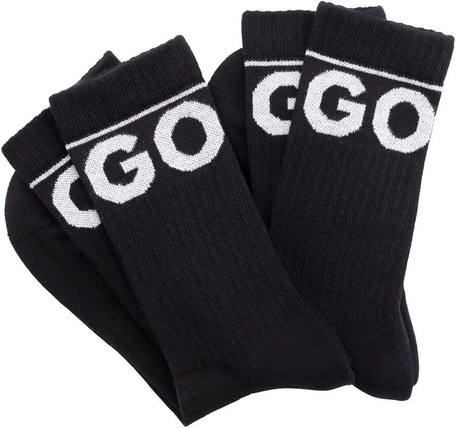 HUGO underwear Vrijetijdssokken 2P QS RIB ICONIC CC met contrasterende hugo opschrift (set 2 paar 2 stuks) - Foto 2