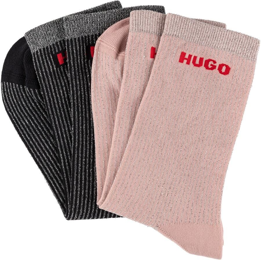 HUGO underwear Vrijetijdssokken 2P QS RIB LUREX PA W (set 2 paar) - Foto 2