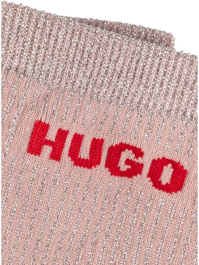 HUGO underwear Vrijetijdssokken 2P QS RIB LUREX PA W (set 2 paar)