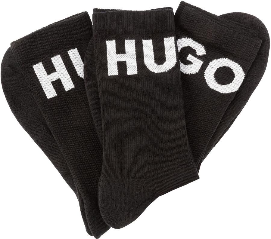 HUGO underwear Vrijetijdssokken 3P QS ICONIC CC 1 met hugo logo-borduursel in contrastkleur (3 paar Set van 3) - Foto 2