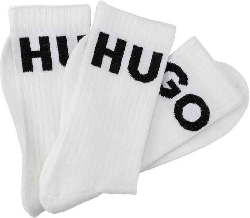 HUGO underwear Vrijetijdssokken 3P QS ICONIC CC 1 met hugo logo-borduursel in contrastkleur (3 paar Set van 3) - Foto 3