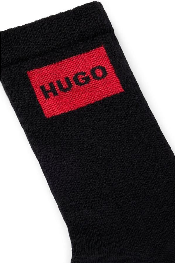 HUGO underwear Vrijetijdssokken 3P QS RIB LABEL met contrasterende hugo logo (3 paar Set van 3) - Foto 4