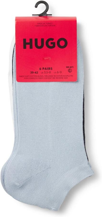 HUGO underwear Vrijetijdssokken 6P AS UNI CC 1026 met hugo logo-opdrukken (6 paar Set van 6) - Foto 5