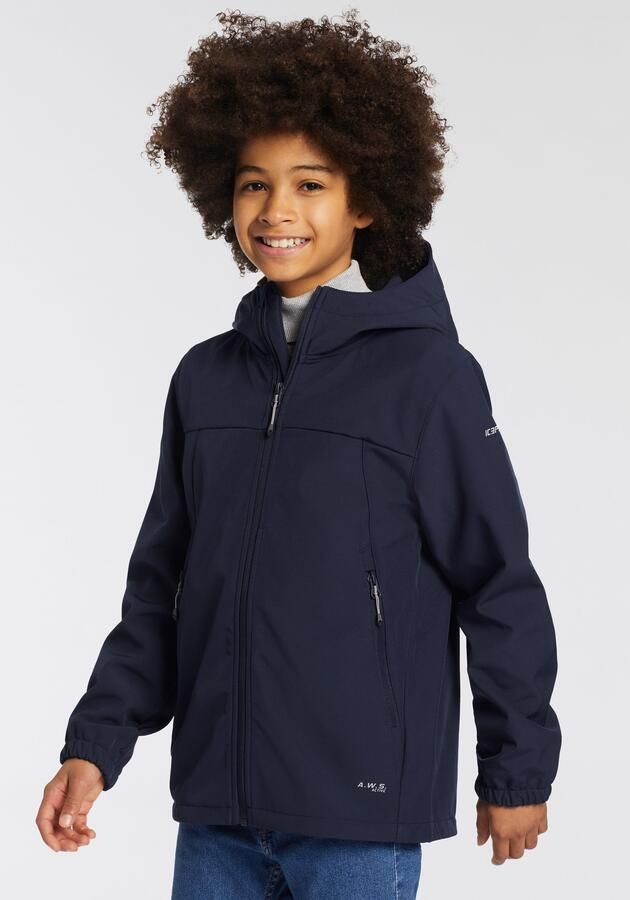 Icepeak softshell jas Konan jr donkerblauw Jongens Polyester Capuchon Meerkleurig 176 - Foto 5