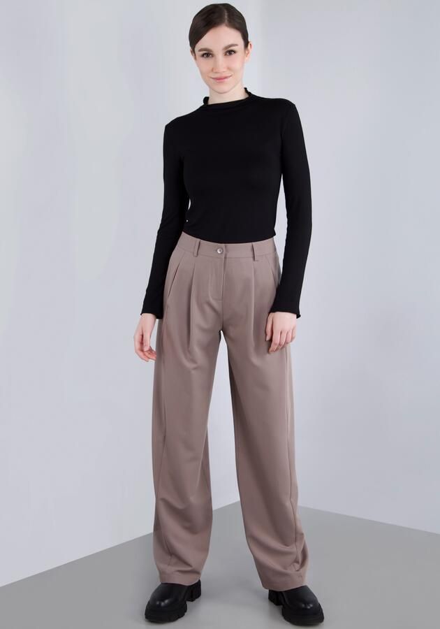 IMPERIAL Bandplooibroek met wijde pijpen - Foto 10