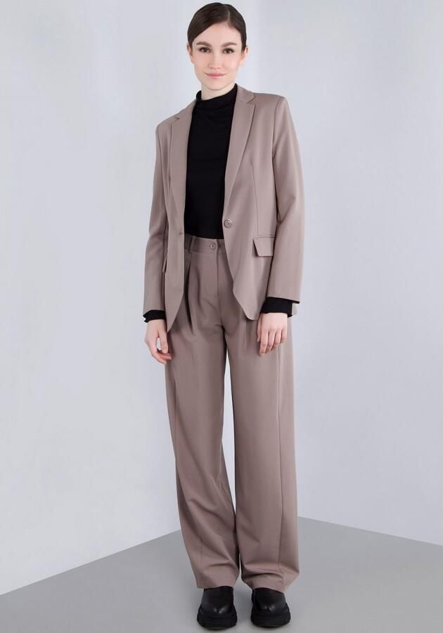 IMPERIAL Bandplooibroek met wijde pijpen - Foto 3