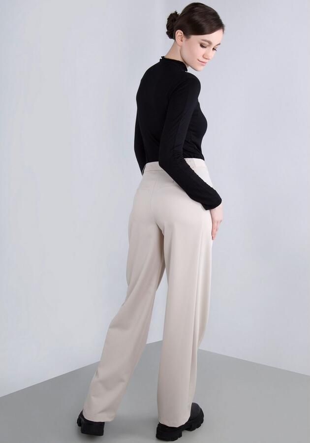 IMPERIAL Bandplooibroek met wijde pijpen - Foto 6