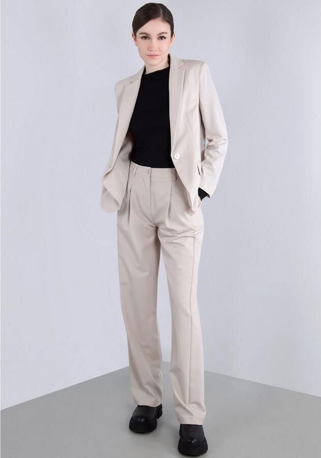 IMPERIAL Bandplooibroek met wijde pijpen - Foto 3