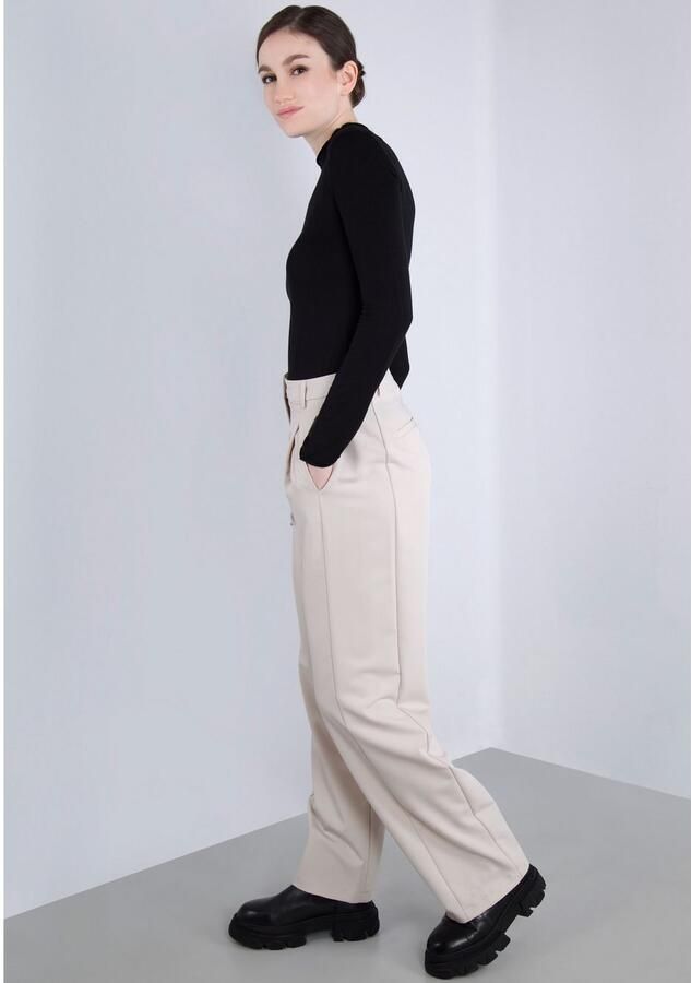 IMPERIAL Bandplooibroek met wijde pijpen