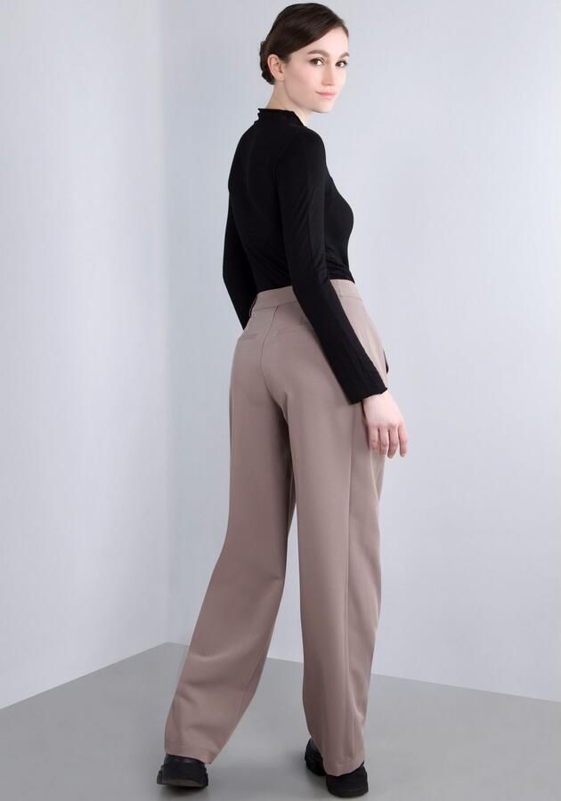 IMPERIAL Bandplooibroek met wijde pijpen - Foto 6