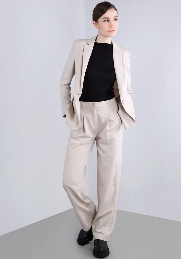 IMPERIAL Bandplooibroek met wijde pijpen - Foto 7