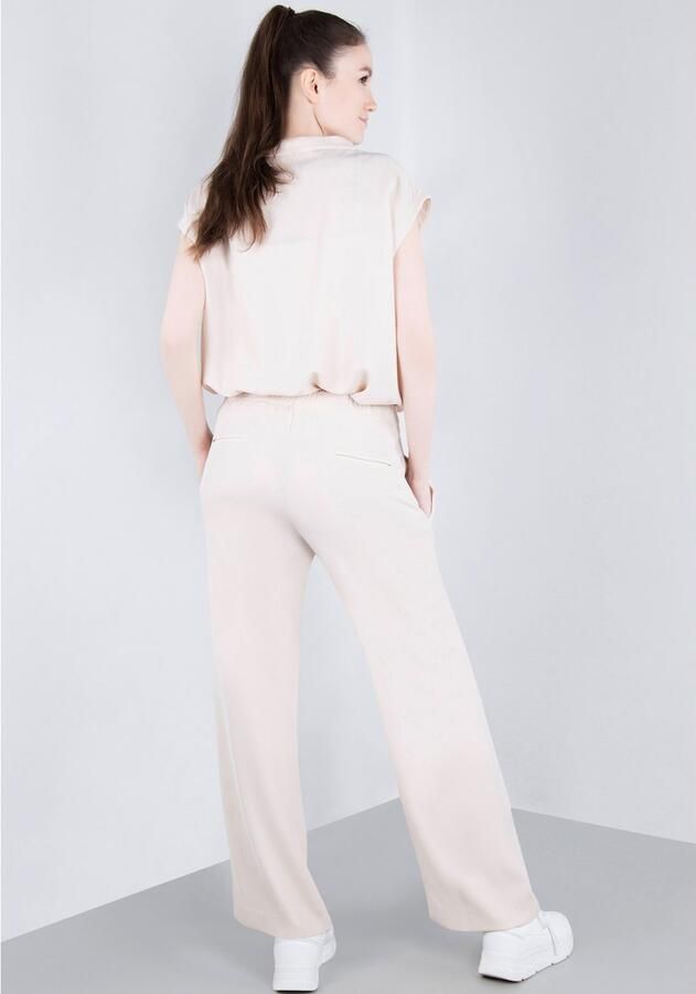 IMPERIAL Bandplooibroek Vloeiende wijde broek met elastische tailleband - Foto 3