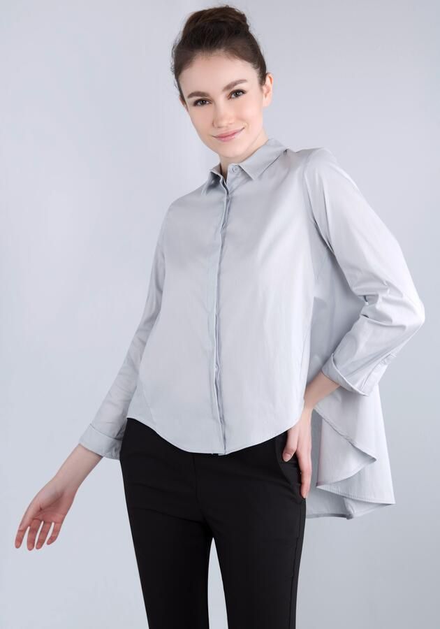 IMPERIAL Klassieke blouse IMP-C ED4BBE klokkend model met boogzoom - Foto 11