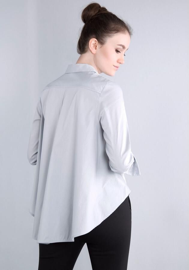 IMPERIAL Klassieke blouse IMP-C ED4BBE klokkend model met boogzoom - Foto 4