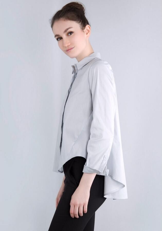 IMPERIAL Klassieke blouse IMP-C ED4BBE klokkend model met boogzoom - Foto 6